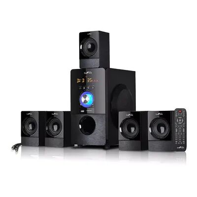 beFree Sound 5.1 Channel Bluetooth Surround Sound Speaker System, Black