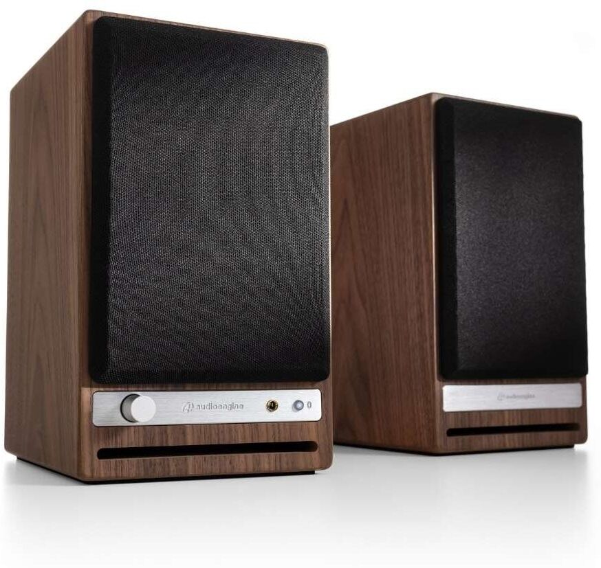 Audioengine HD4 120W Wireless Bluetooth Bookshelf Speakers with aptX-hd - Dark Brown