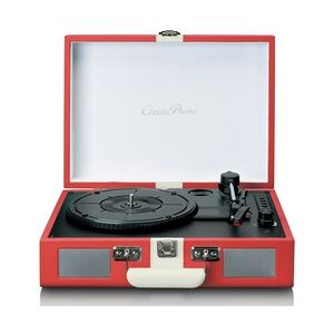 Lenco TT-110 Audio-Plattenspieler mit Riemenantrieb Rot, Weiß
