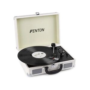 Fenton RP115D Platine Vinyle Bluetooth valise - Blanc, haut-parleurs intégrés, disques 33, 45 et 78 Tours, - Publicité