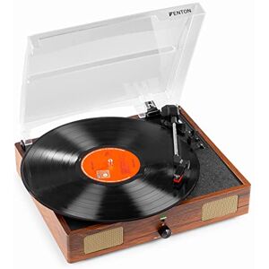 Fenton RP180 Platine Vinyle Lecteur CD Design Retro Bois Foncé, Récepteur  Bluetooth, Haut-Parleurs Intégrés, 33, 45 et 78 Tours, Sortie RCA, Radio  FM, Contrepoids Réglable, Fonction Arrêt Auto - Comparez sur  - (