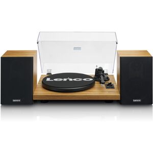 Lenco Platine vinyle avec amplificateur intégré bluetooth et deux bois Marron 36x13x42cm