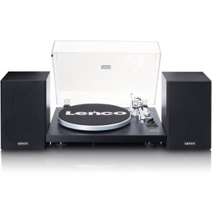 Lenco Platine vinyle avec amplificateur intégré bluetooth et deux en noir