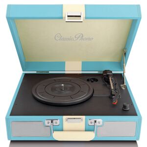 Lenco Platine vinyle dans la valise haut-parleurs intégrés blue Bleu 34x14x39cm