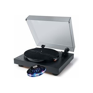 Platine vinyles Muse MT-105 B avec Fonction d'arrêt Automatique et Adaptateur d'enregistrement 45 TR/Min Noir, Lumière OVNI