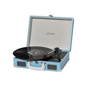 Denver Platine disques vinyles Denver VPL-120BLEUE, Haut-parleurs intégrés, Sortie Phono, pour vinyles 33 1/3, 45 et 78 Tours