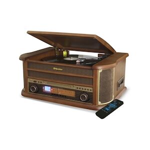 Gefroy Platine Vinyle Roadstar HIF-1993BT 33-45-78 Trs, 2 Enceintes 32W PMPO, CD, CASSETTE, USB, Bluetooth, FM AM RADIO, FInition BOIS