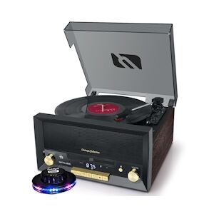 Muse Système Chaîne Hifi - Muse MT-112W - CD 20W vintage avec platine Vinyle - CD/FM/USB/AUX - 33/45/78 tours - Lumière OVNI