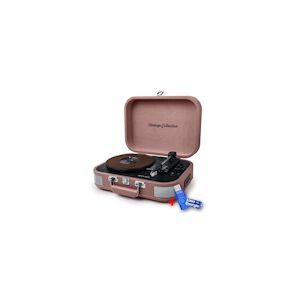 Muse Platine vinyle stéréo saumon 33/45/78 tours avec enceintes intégrées USB/SD/AUX - Prise casque+clé USB 32Go