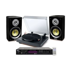 Enceintes Hifi Mash Rubis 6, 2x80W, Ampli STEREO/KARAOKE 2x50W, USB SD BT FM - Platine Muse MT-105B vinyle 33/45 tours, Port USB