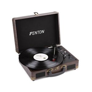 Fenton Valise tourne-disque Vinyle Noire Fenton - Haut-parleurs Stéréo intégrés - lecture: 33/45/78 - Disque 7/10/12