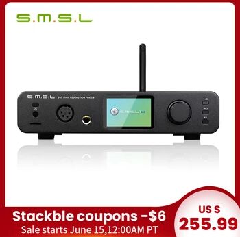 SMSL DP3 DSD HIFI Digital Turntable Hard Disk Balanced and Unbalanced Headphone Amplifier WIFI Network Music Player