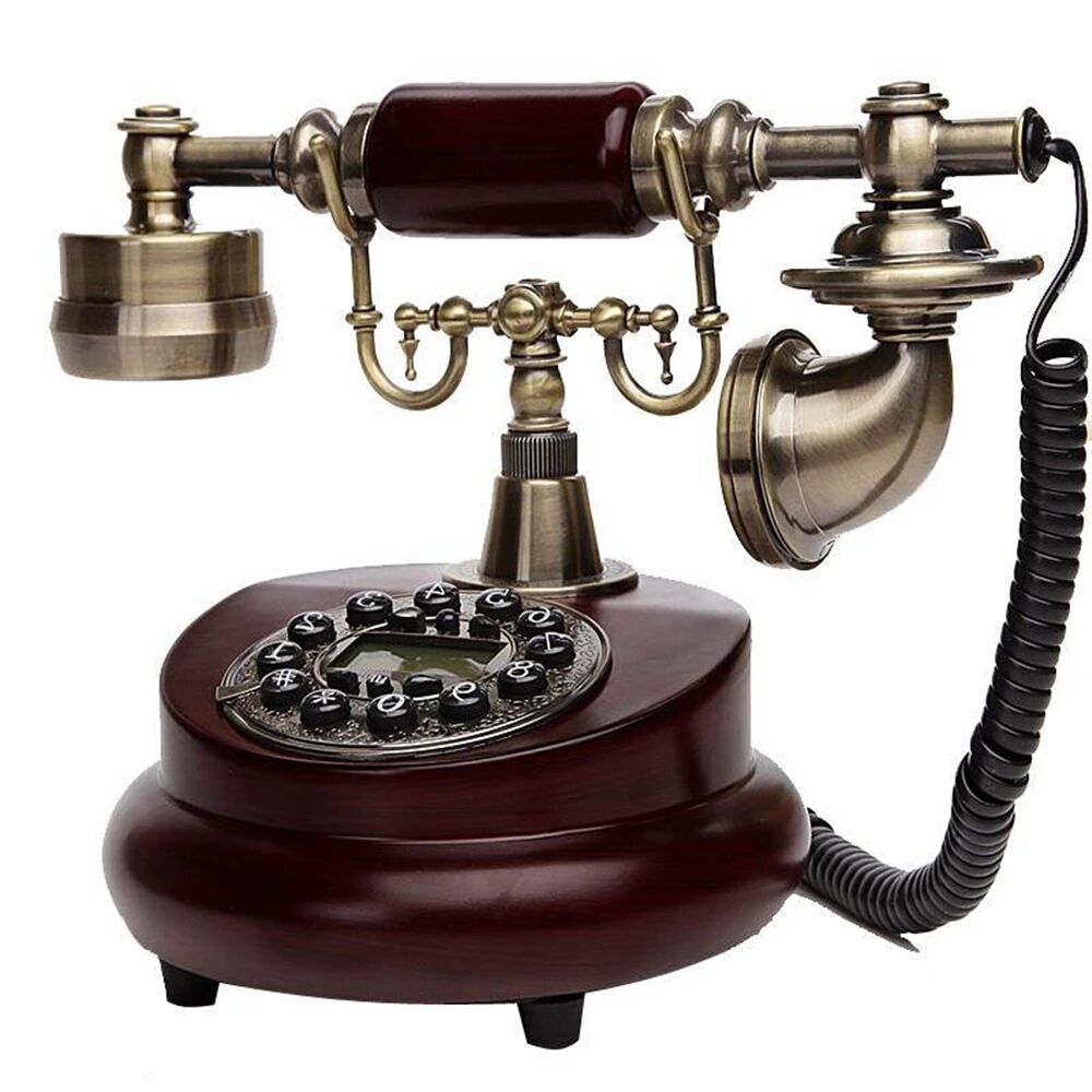 Retro Telephone Household Antique Nostalgic Old-Fashioned Turntable European Wired Antique Fixed Telephonefor Home