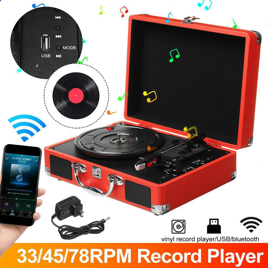 The Romantics 33 45 78 RPM LP Record Player Wireless USB bluetooth Antique Gramophone Turntable Disc Vinyl Audio Output Out