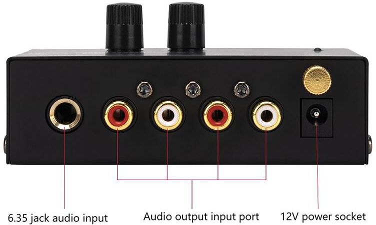 Oigey Ultra-Compact Pp500 Phono Preamplifier Preamp With Bass Treble Balance Volume Adjustment Pre-Amp Turntable Preamplificador