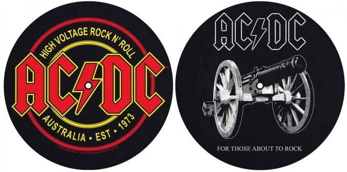 AC/DC For Those About To Rock/High Voltage Turntable Slipmat Set