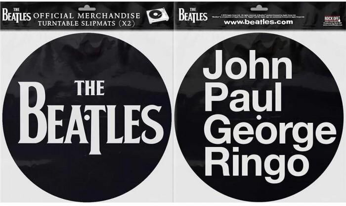 The Beatles John Paul George & Ringo Drop T Logo Turntable Slipmat Set