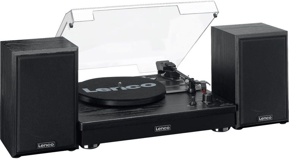 LENCO LS-101 Belt Drive Bluetooth Turntable - Black, Black