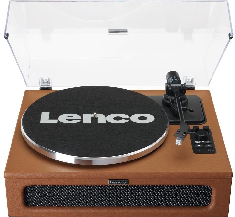 LENCO LS-430 Belt Drive Bluetooth Turntable - Brown, Brown