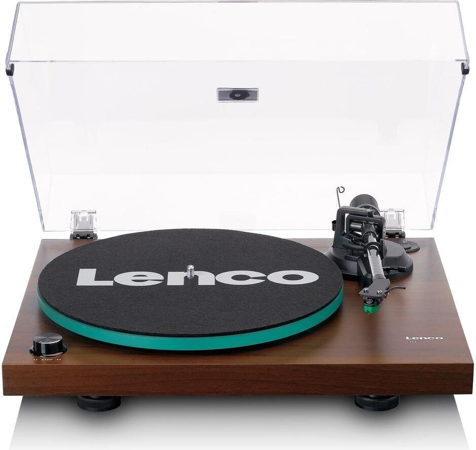 LENCO LBT-225 Belt Drive Bluetooth Turntable - Walnut, Brown