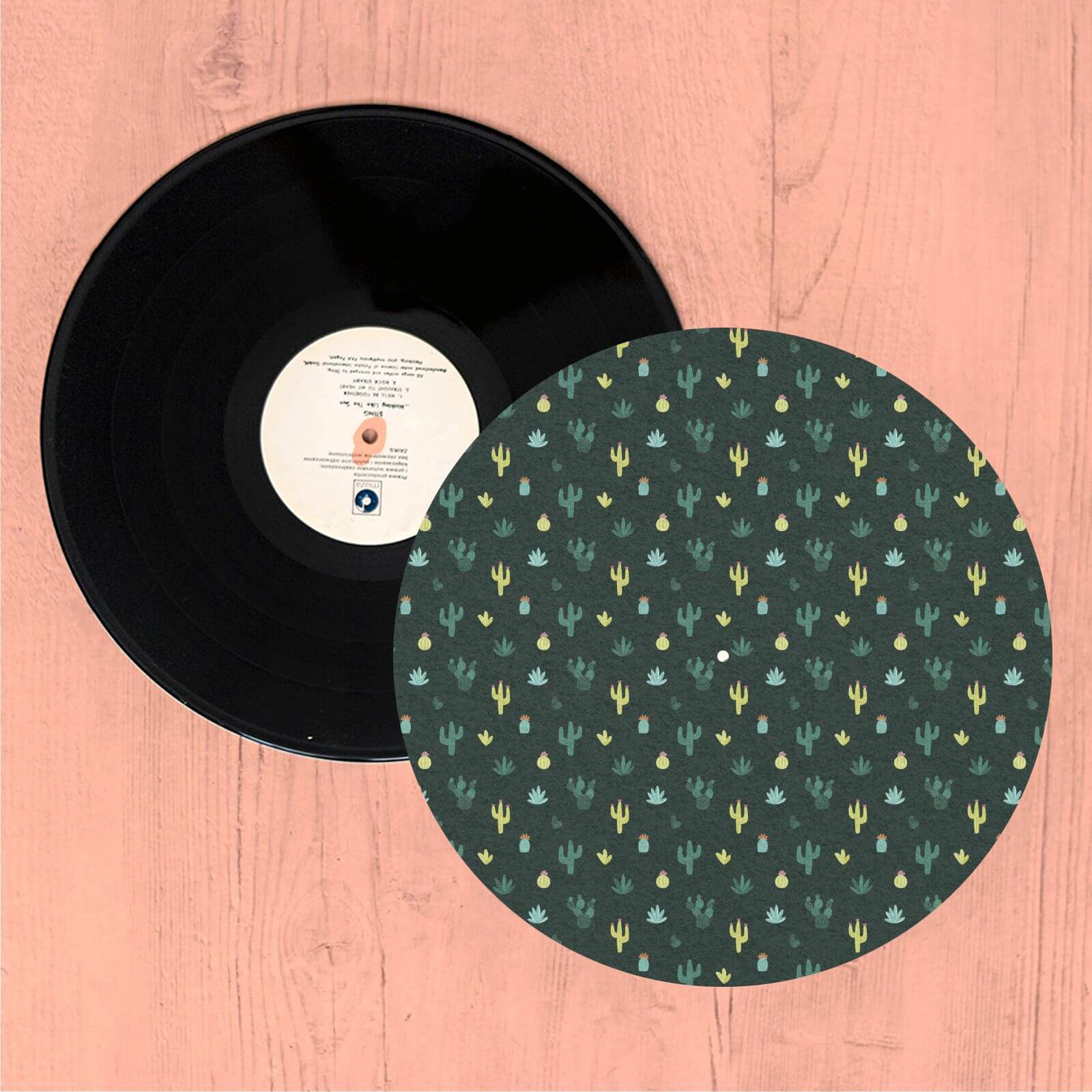 By IWOOT Dark Cacti Turntable Slip Mat