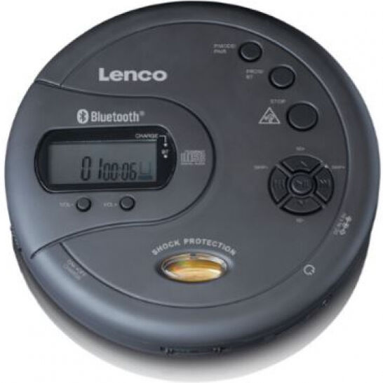 Lenco CD-300 - portabler Bluetooth CD-Player - Schwarz