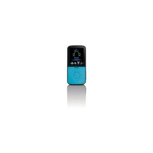 Lenco PODO-153, MP3 afspiller, 4 GB, TFT, USB 2.0, Sort, Blå, Hovedtelefoner inkluderet