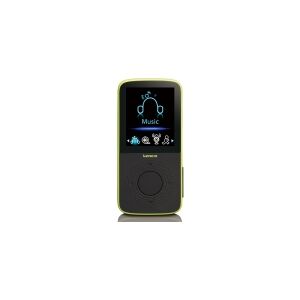 Lenco PODO-153, MP3 afspiller, 4 GB, TFT, USB 2.0, Sort, Lime, Hovedtelefoner inkluderet