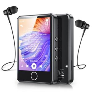 AGPTEK 64Go Lecteur MP3 Bluetooth 5.3,  Baladeur Numérique 2.8" Tactile Lecteur Musique HiFi avec Haut-Parleur/Radio FM/Enregistreur, Externe Jusqu'à 128Go, Incluse Protection en Silicone et Écouteurs - Publicité