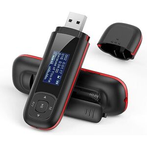 AGPTEK 40Go Lecteur MP3 USB Portable avec Écran LCD, Lecteur Musique Clé USB Mini Baladeur avec FM Enregistrement pour Travail Étudier Support Piles AAA (sans Écouteurs)-Flash 8Go+Carte 32Go - Publicité