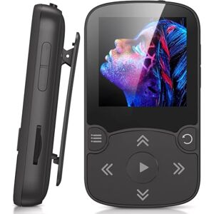 AGPTEK 64Go MP3 Bluetooth 5.3 avec Clip, Lecteur MP3 Baladeur Sport Portable HiFi, Lecteur Musique avec Bouton Volume, Radio FM/Podomètre/Enregistreur Vocal, Extensible pour 192Go-Noir - Publicité