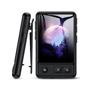 AGPTEK Écran Tactile MP3 Bluetooth 32Go avec Clip, 2En1 2023 Bouton Lecture et 2.4" Complet Tactile MP4 Lecteur Musique Sport Portable, Baladeur Numérique HiFi Audio avec Haut-Parleur Radio - Publicité