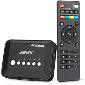 AGPTEK 4K@30hz Lecteur Multimédia TV HDMI avec Sortie HDMI/AV, HD Media Player pour 14TB HDD/ 512G Clé USB/Carte SD/H.265 MP4, avec Télécommande pour MP3 AVI RMVB MPEG etc. Publicité