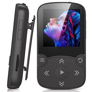 AGPTEK 32Go MP3 Bluetooth 5.3 avec Clip, Lecteur MP3 Baladeur Sport Portable HiFi, Lecteur Musique avec Bouton Volume, Radio FM/Podomètre/Enregistreur Vocal, Externe Jusqu'à 128Go-Noir - Publicité