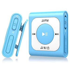 AGPTEK 64Go MP3 Bluetooth Sport avec Clip, Lecteur de Musique Portable avec Radio FM Son HiFi Capacité de 13000+ Titres, Lecteur Bluetooth 5.2 avec Bouton de Verrouillage Mini Baladeur Numérique - Publicité