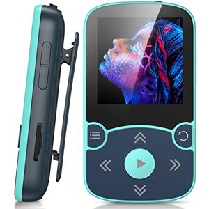 AGPTEK 32Go Lecteur MP3 Bluetooth 5.3 avec Clip, Lecteur Musique Sport HiFi,1,5 Pouces Baladeur MP3 avec Bouton Volume, Radio FM/Podomètre/Enregistreur Vocal, Carte TF Jusqu’à 128G-Bleu - Publicité