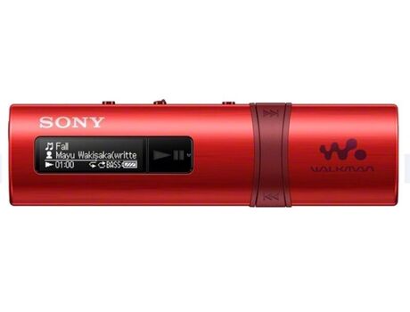 Sony Leitor MP3 NWZ-B183F (Até 18 h de autonomia - Vermelho)