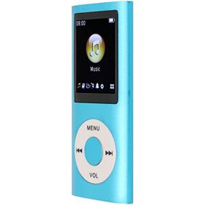 PUSOKEI MP3 Player, Portable Digital Lossless Music Player, Multifunctional MP3 Music Player with 1.8 Inch LCD Screen, Long Battery Life, Supports Up to 64GB (Blue)