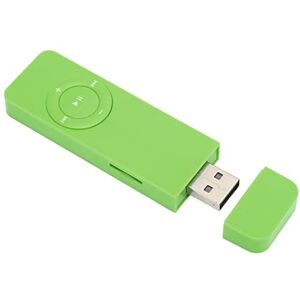 Zerone MP3 Player, Lossless Sound Support Up to 64GB Mini Music Player, Portable Music Player, ABS Mini Music Player for Students Running Travel (Green)