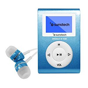 Sunstech DEDALOIII MP3 4GB Blue - MP3/MP4 players (MP3, Flash-media, Blue, USB 2.0, FM, MP3, WMA)