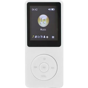 Asixxsix MP3 Player, MP4 Player MP3 Music Player with 1.8" LCD Screen, Supports up to 32GB, HiFi Lossless Sound, Sleep Off, USB Port, Includes Earphone and Cable, Portable Media Player for Kids, Sports(White)