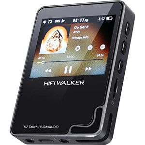 HIFI WALKER H2 Touch, Hi Res MP3 Player with Bluetooth, 2.4” HD Touch Screen, Digital Audio Player, DSD Lossless FLAC Player, Bluetooth Music Player with 64GB Memory Card, Support Up to 512GB