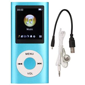 NOENNULL MP3 Player Stylish Multifunctional Lossless Sound Slim 1.8 Inch LCD Screen Portable MP3 Music Player (Blue)