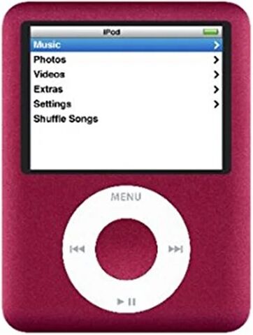 Refurbished: Apple iPod Nano Video 3rd Generation 8GB - Red, C