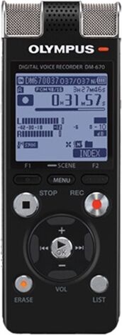 Refurbished: Olympus DM-670 Digital Voice Recorder, B