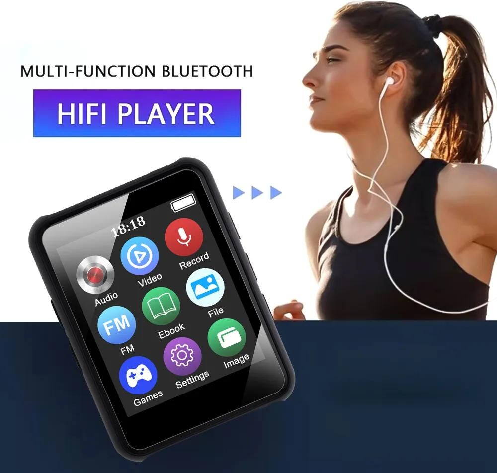 ElectronicMall Portable Sports Music Player MP3/MP4 Player With FM/Speaker/E-Book/Recorder Function Wireless Bluetooth Music Player