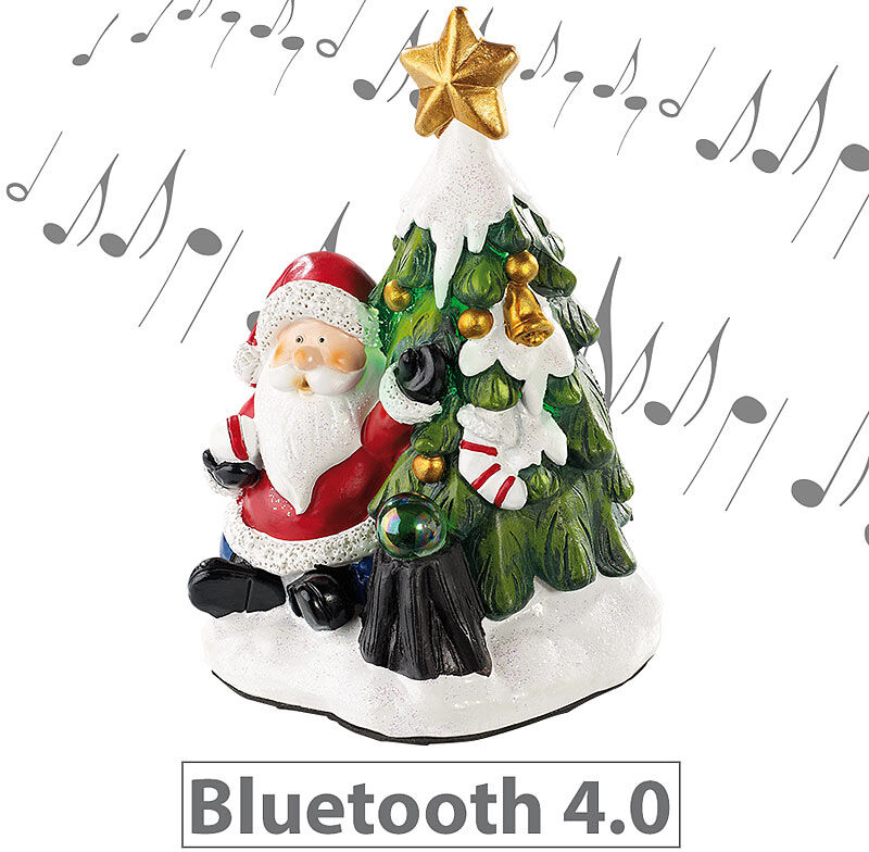 Callstel Lautsprecher mit Weihnachtsmann und Tannenbaum, Bluetooth, 8 Watt