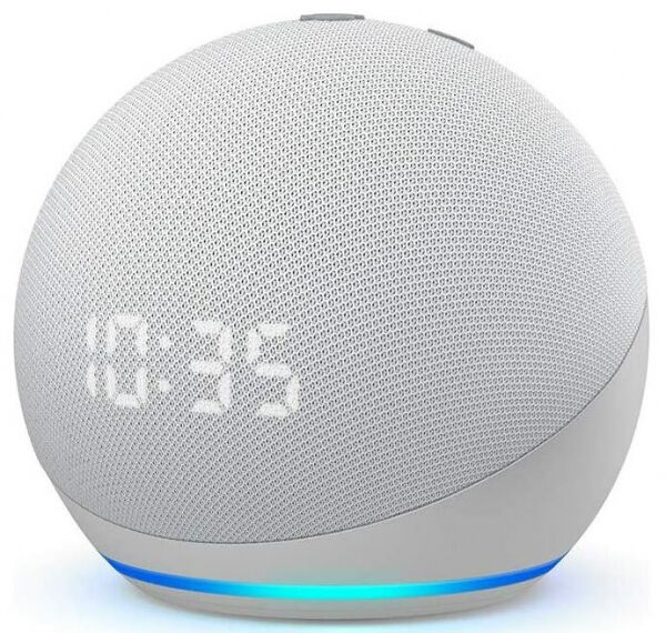 Amazon Echo Dot (4 Gen.) - Bluetooth Lautpsrecher - Weiss - mit Uhr