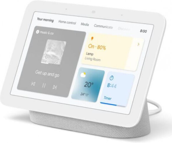 Google Nest Hub 2 - Smart Speaker mit 7 Zoll Display - Kreide