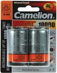 Camelion - Camelion NiMH opladelig D batt. 1,2V 10.000mAh (2 stk.) TILBUD NU